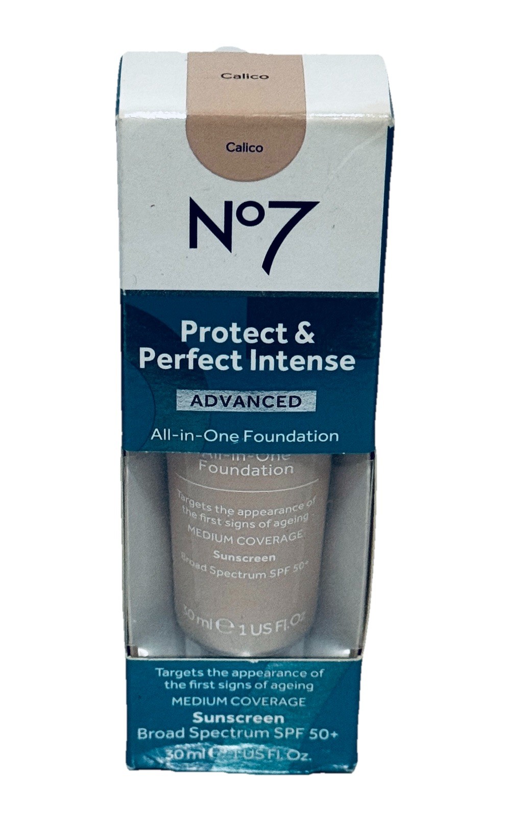 No 7 All-in-One Foundation Sunscreen SPF 50+ Colico 1 fl oz, New Box Damaged