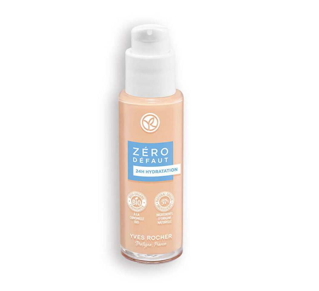 YVES ROCHER COULEURS NATURE ZERO DEFAUT 24H HYDRATATION FOUND# PINK 200-30ml NEW