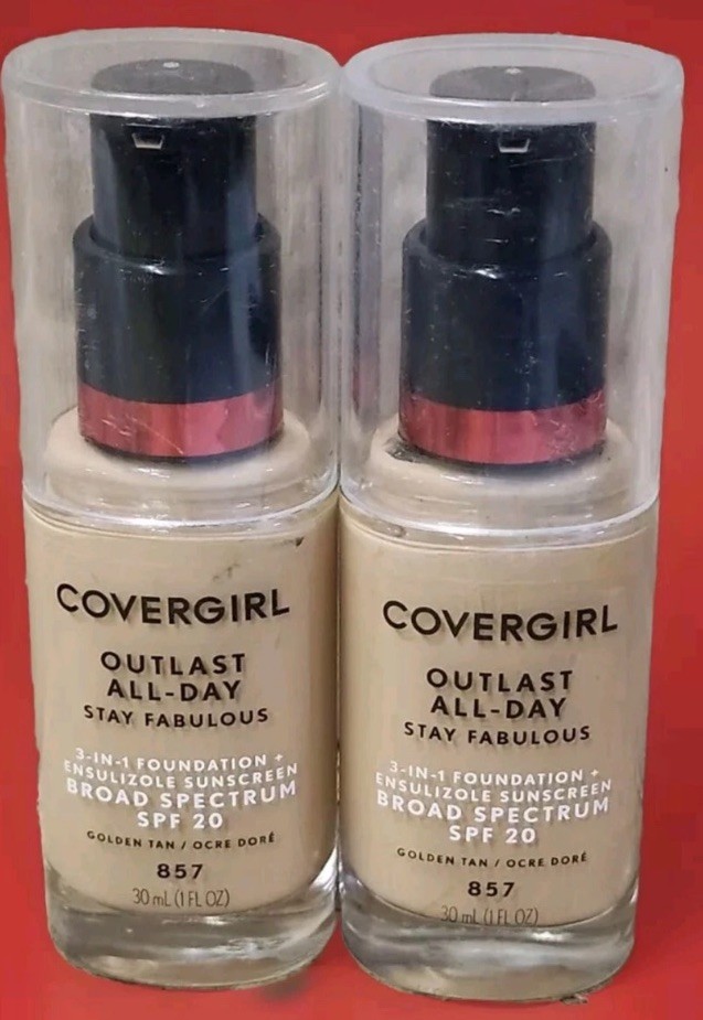 CoverGirl Outlast Stay Fabulous 3 in 1 Foundation 857 Golden Tan 2 pcs Read