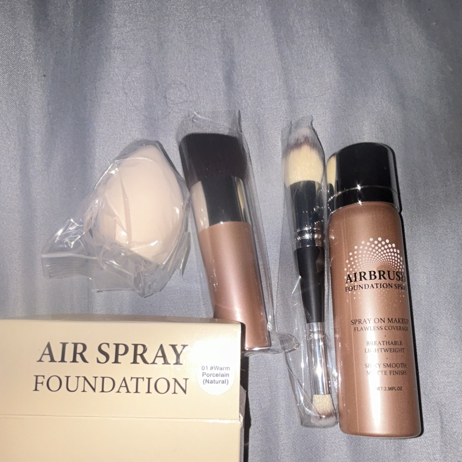 Airbrush Foundation Spray Warm Porcelain Matte Lightweight 2.36 fl oz