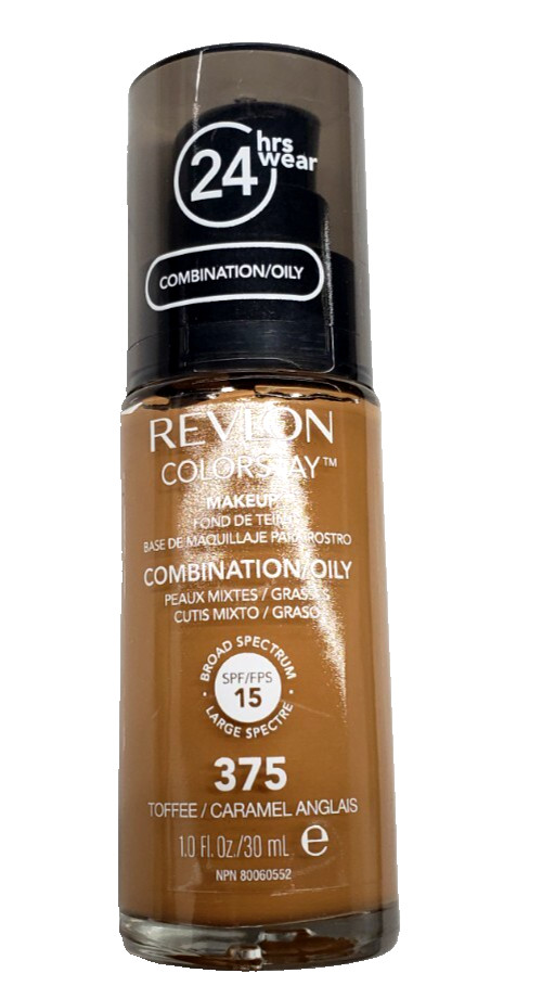 NEW REVLON ColorStay 24Hrs Foundation Combination/Oily Skin-375 TOFFEE