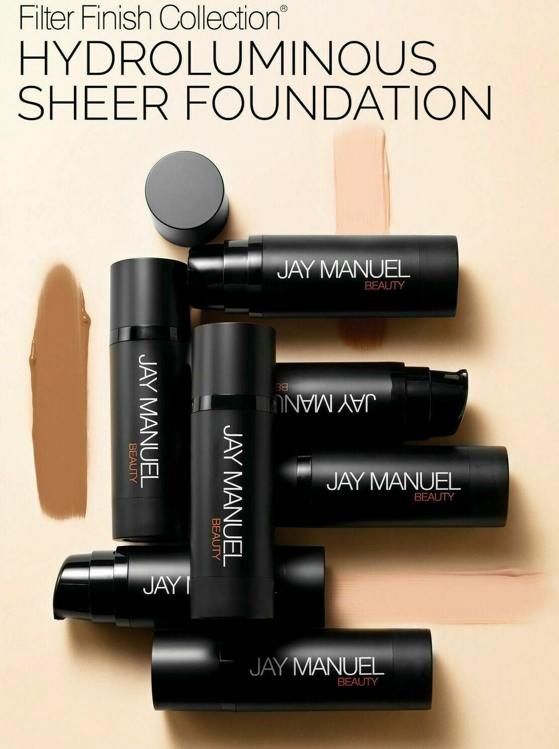 JAY MANUEL Beauty Filter Finish HYDROLUMINOUS Sheer Liquid Foundation U PICK New