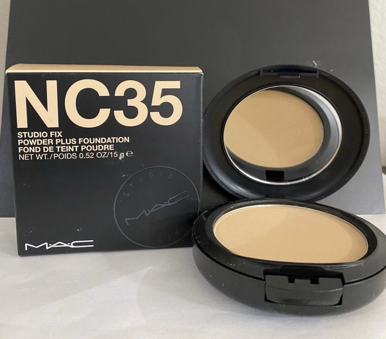 MAC Studio Fix Powder Plus Foundation NC35 Full Size .52oz / 15g New In Box