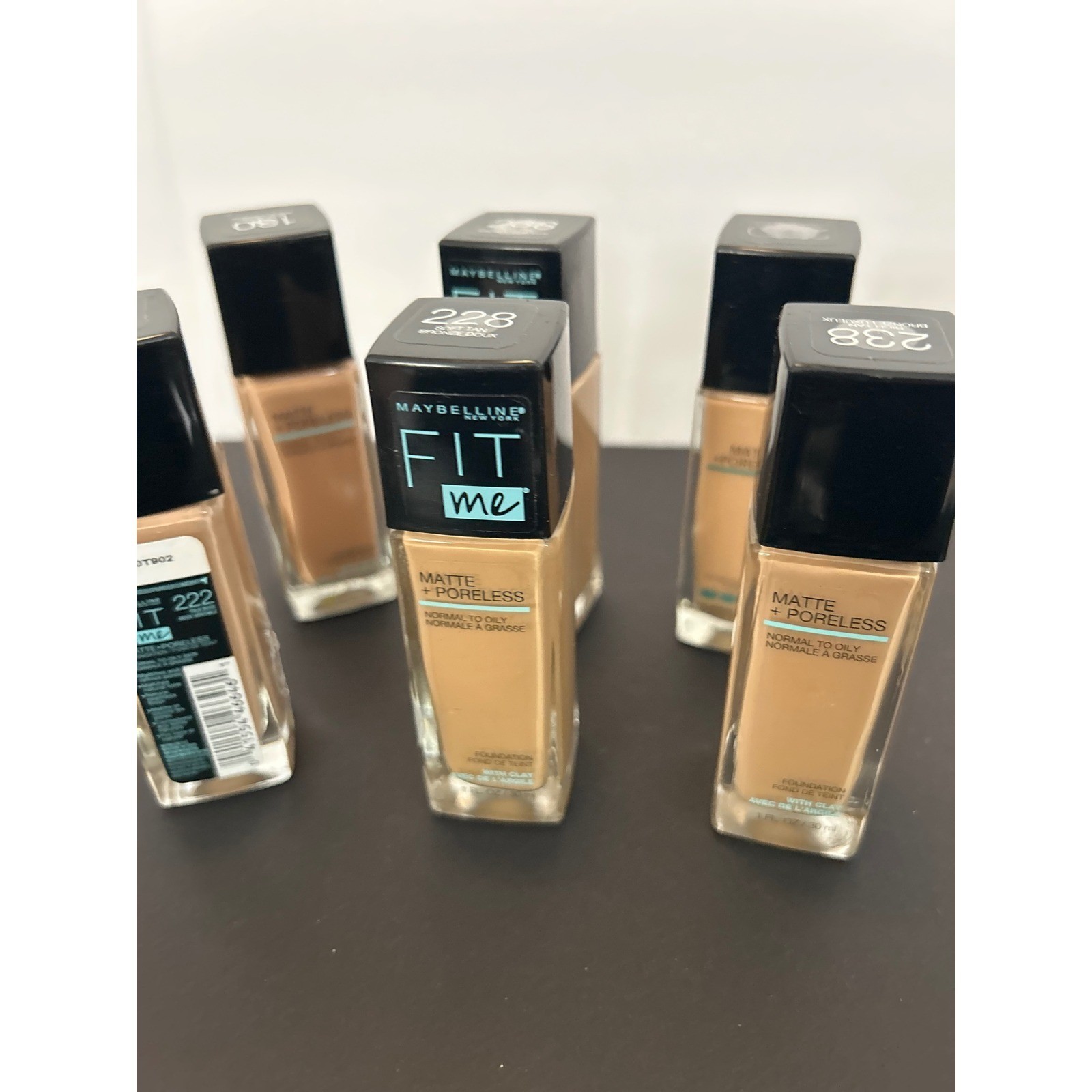 Foundation Tan Matte Poreless Liquid Makeup Bulk Lot Maybelline Fit Me 6 Bottles