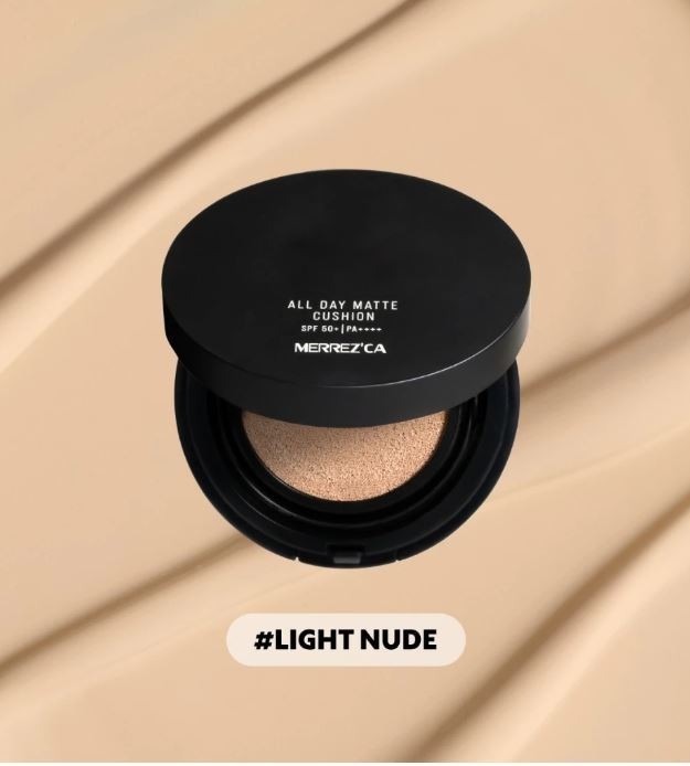Merrezca All Day Matte Cushion SPF 50+ PA++++ Matte Finish Cushion Oil Control