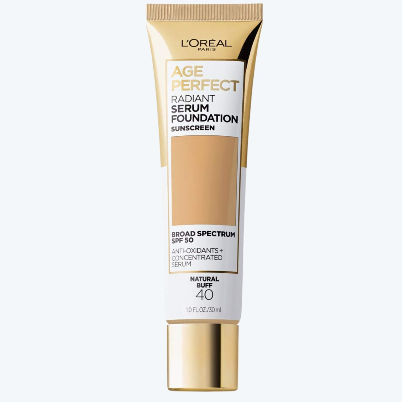 L’Oréal Age Perfect Radiant Serum Foundation 40 Natural Buff SPF 50 Liquid
