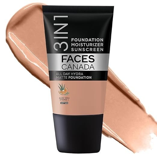 FACES CANADA All Day Hydra Matte Foundation – Mini | 3in1 Foundation + Moisturiz