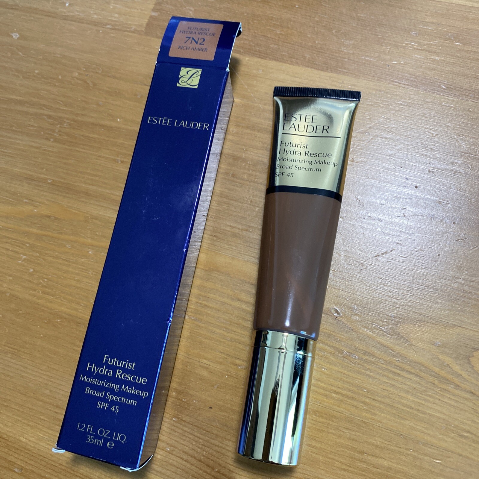 Estee Lauder Futurist Hydra Rescue Moisturizing Makeup 7N2 Rich Amber