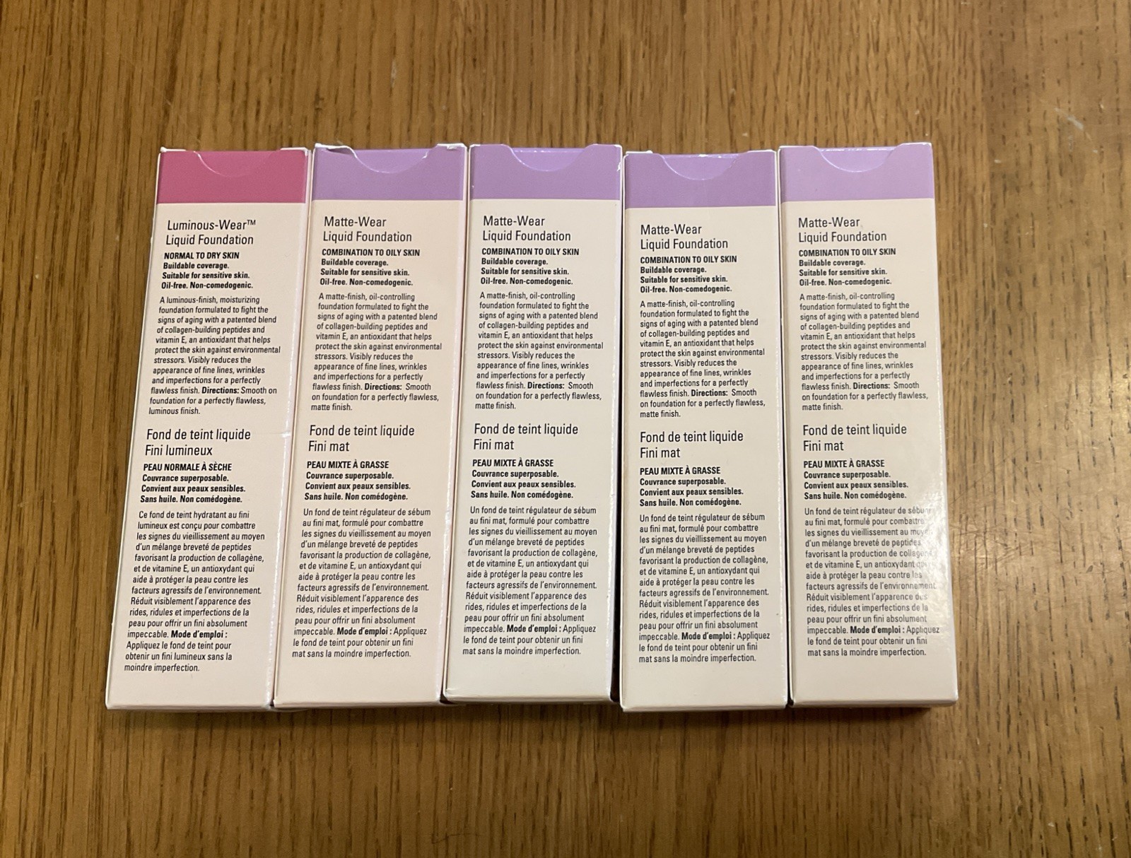 Mary Kay Mixed Lot Of 5 Timewise Luminous & Matte Wear Ivory Liquid Foundation