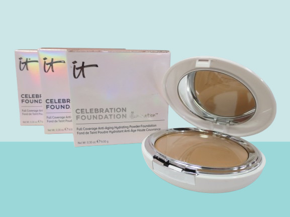IT COSMETICS CELEBRATION FOUNDATION POWDER FOUNDATION DEEP 0.30 OZ LOT OF 3