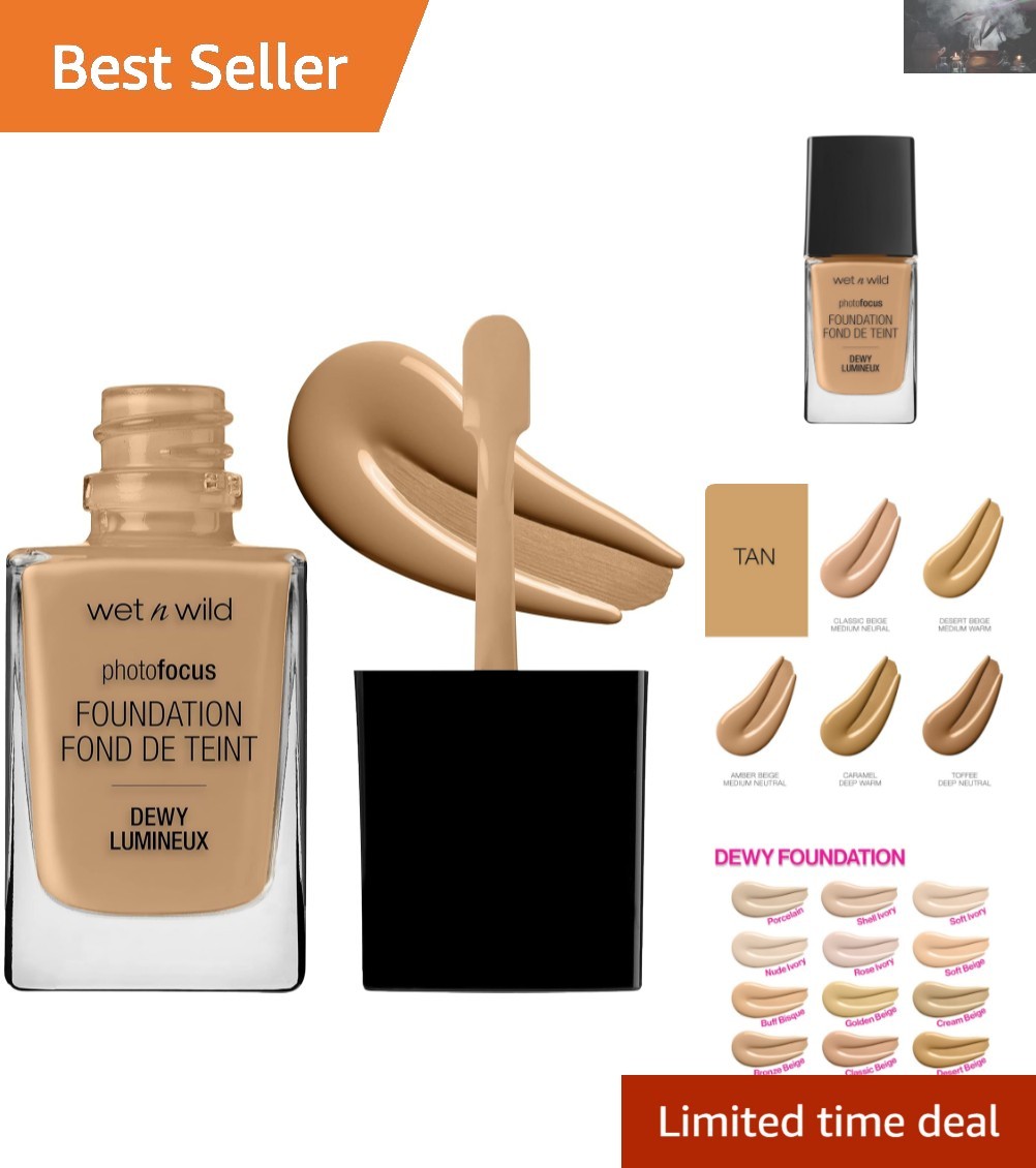 Cruelty-Free Dewy Liquid Foundation in Amber Beige – Perfect for All Skin Types