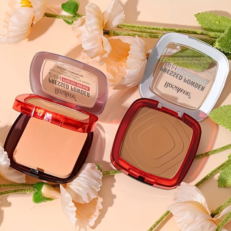 Matte Pressed Powder Foundation 24H Full Coverage Weightless Makeup Setting Powd