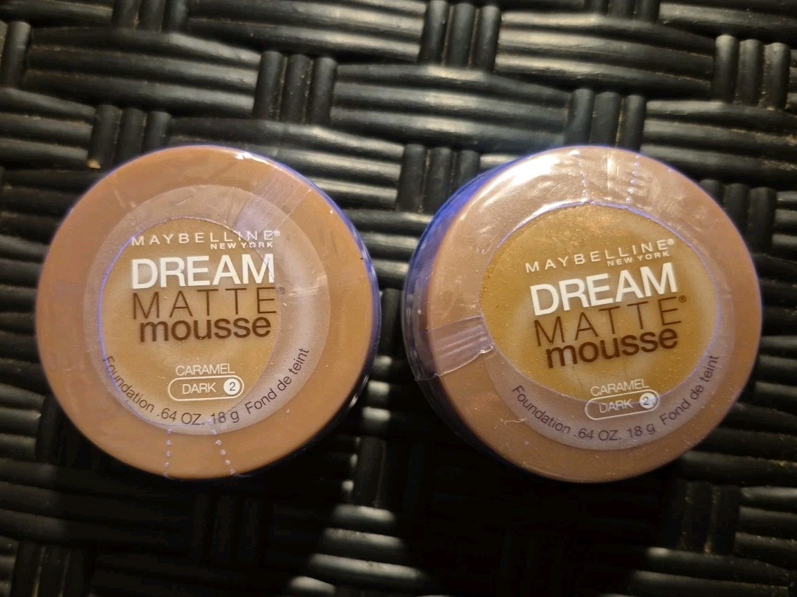 Lot of 2 MAYBELLINE Dream Matte Mousse Foundation (2 Caramel) makeup SEALED