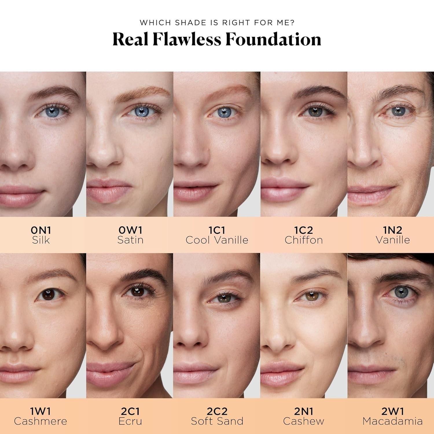 Real Flawless Weightless Perfecting Waterproof Foundation, Medium Coverage Fo…