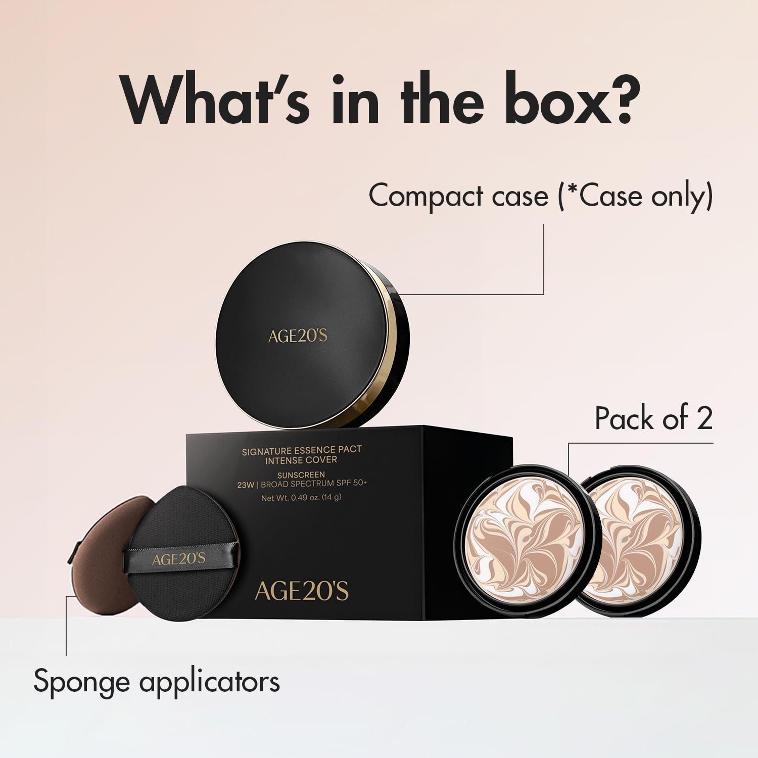 Korean Cushion Foundation SPF 50+ 2-Pack Medium Beige