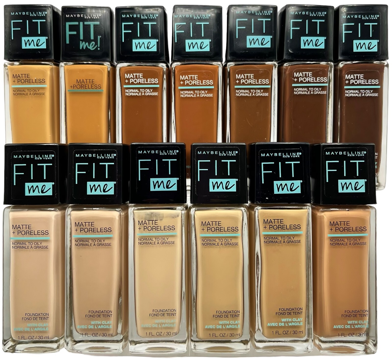 Multipack Maybelline FIT me Matte + Poreless Liquid Foundation Makeup YOU CHOOSE