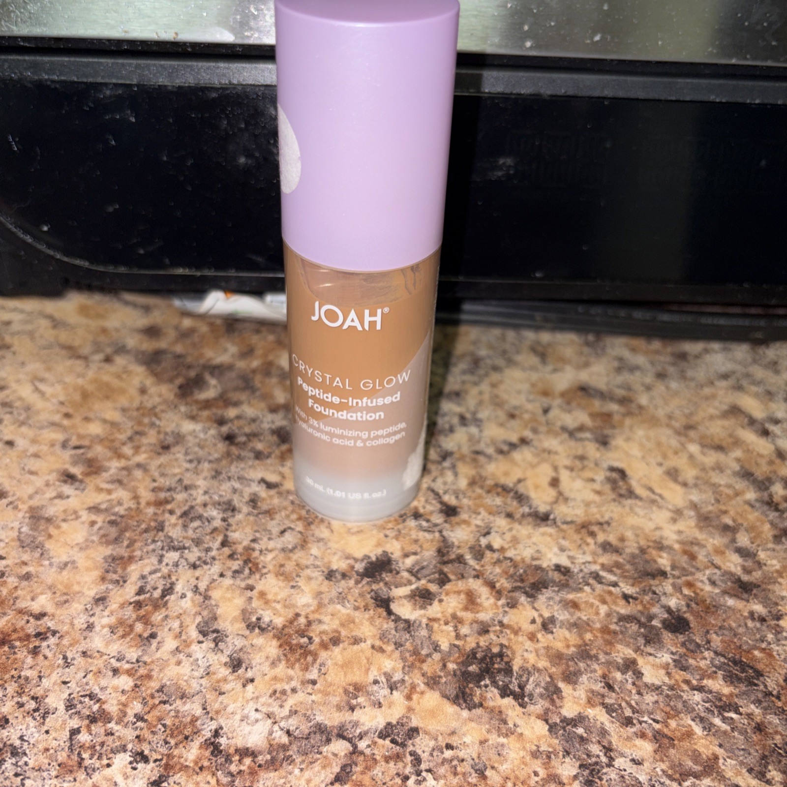 JOAH Crystal Glow Foundation Deep Warm DW010 Peptide Hyaluronic 1.01oz New