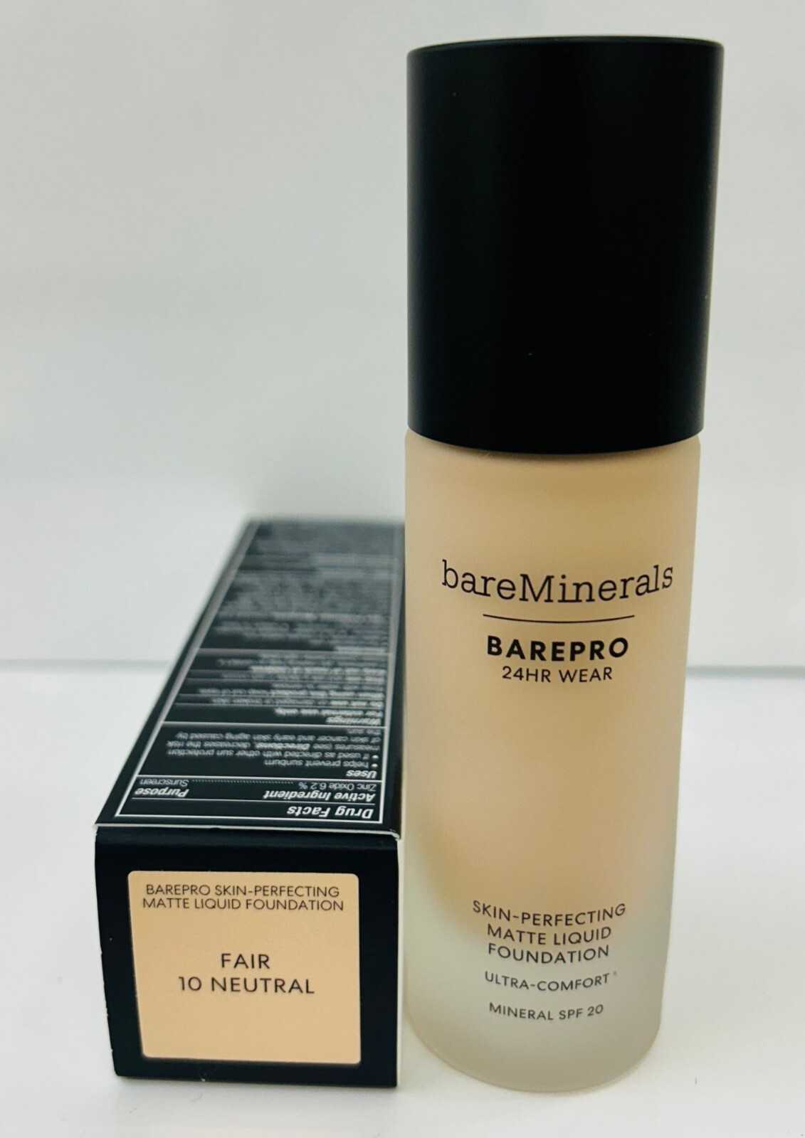 bareMinerals BAREPRO Skin-Perfecting MATTE Liquid Foundation 1oz Fair 10 Neutral