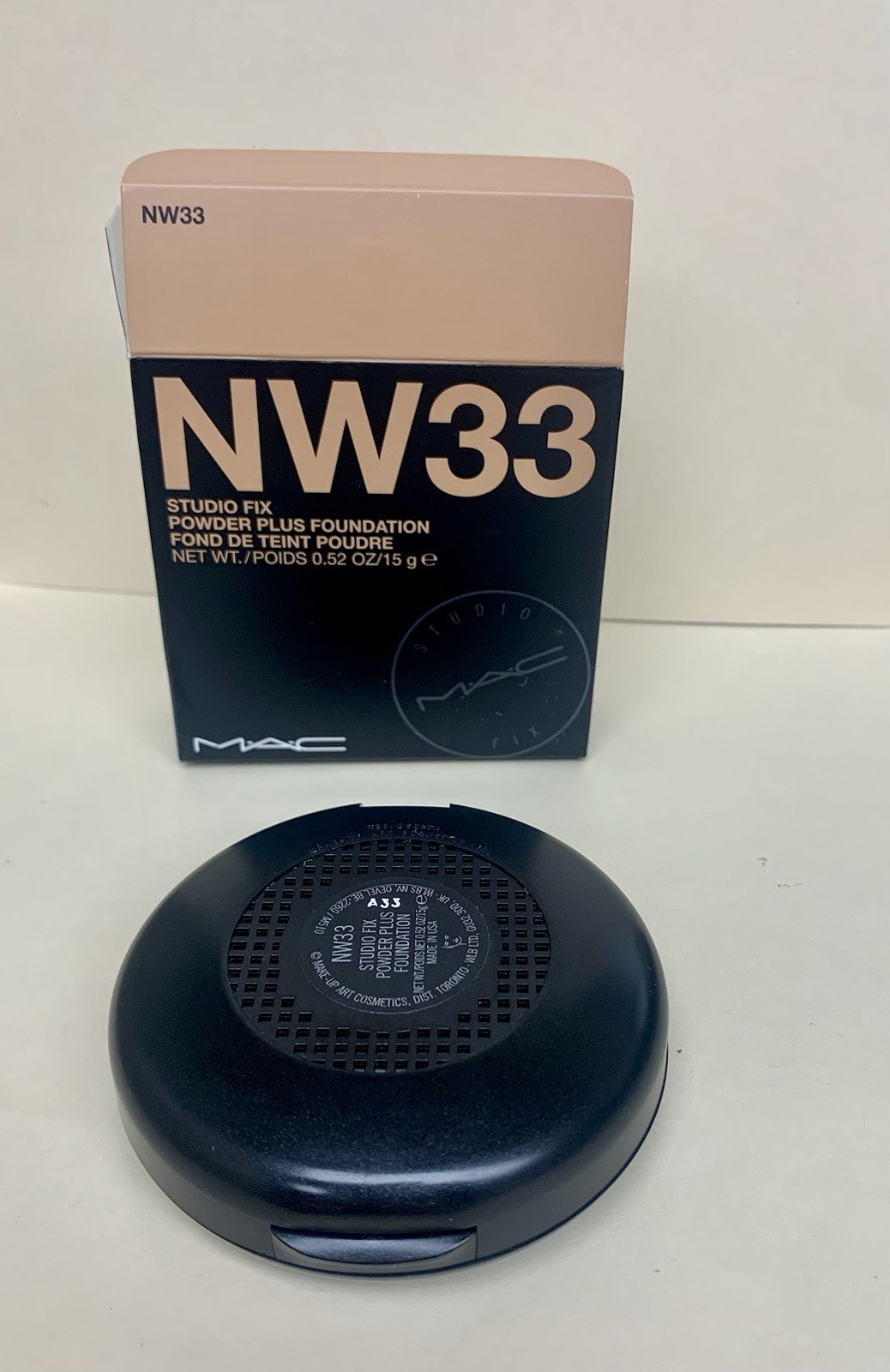 MAC Studio Fix Powder Plus Foundation NW33 Full Size 0.52 oz /15g NWB