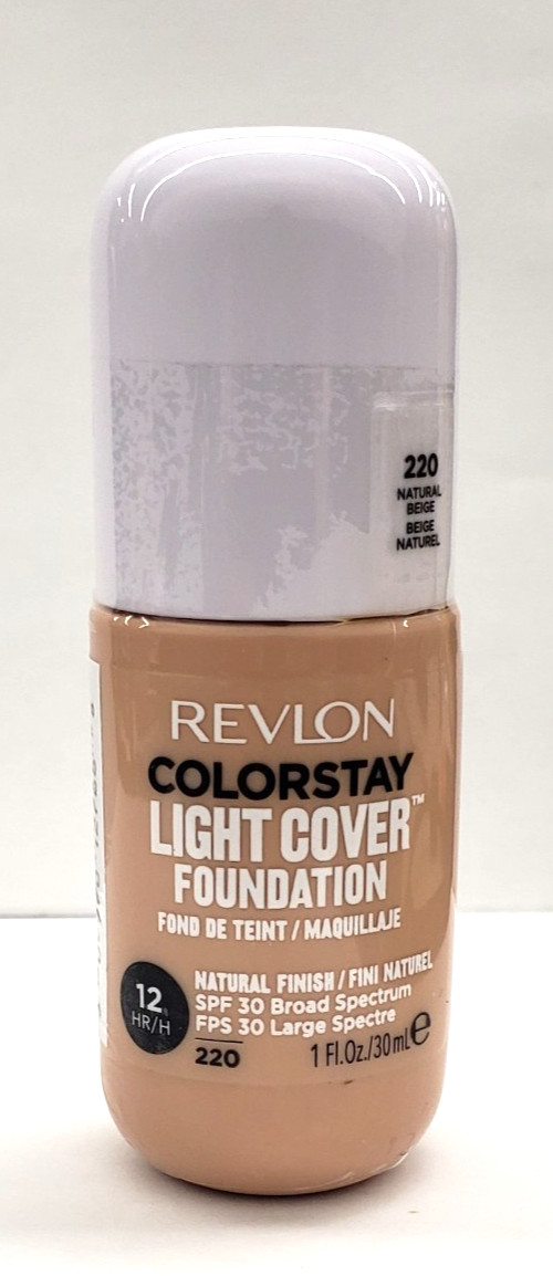 NEW Revlon Colorstay Light Cover Foundation-220 NATURAL BEIGE