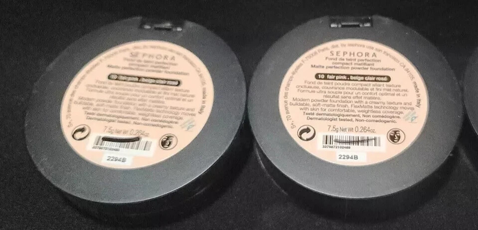 Lot of 2 ~ Sephora Matte Perfection Powder Foundation ~ 10 Fair Pink ~ Full Size