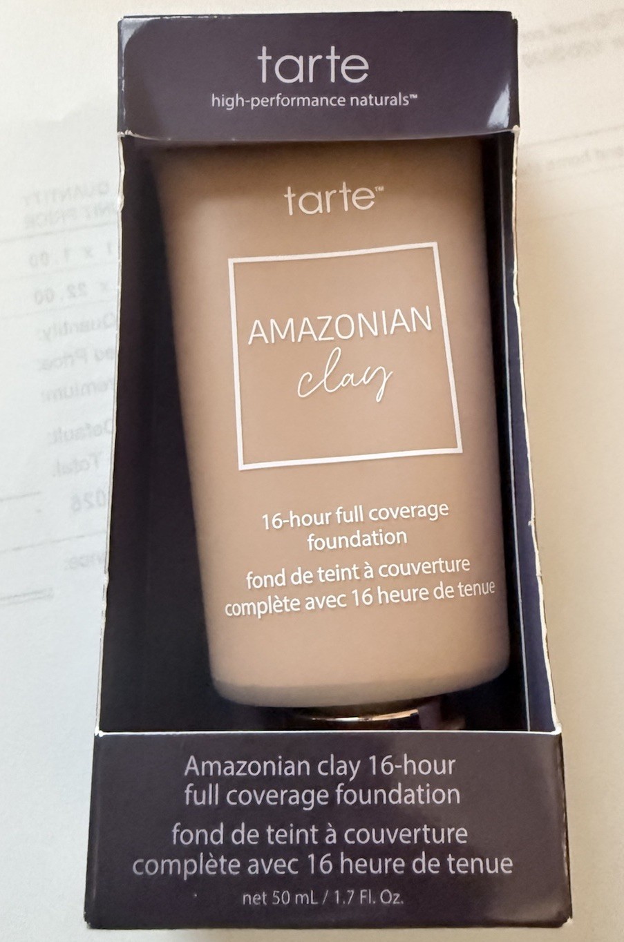 tarte Amazonian Clay 16-hour Full Coverage Foundation Tan Sand 44S