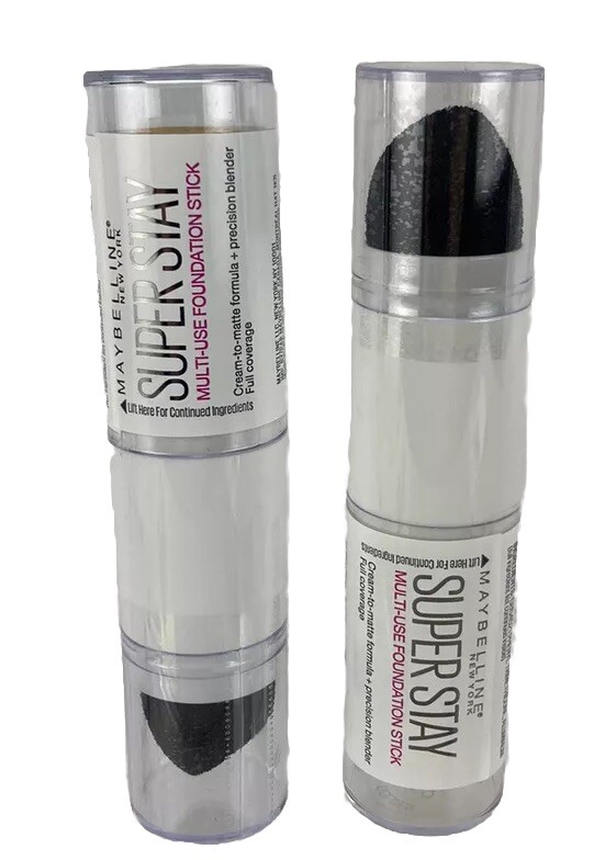 Maybelline Super Stay Multi-Use Foundation Stick 312 Golden Lot of 2 Cream Powde