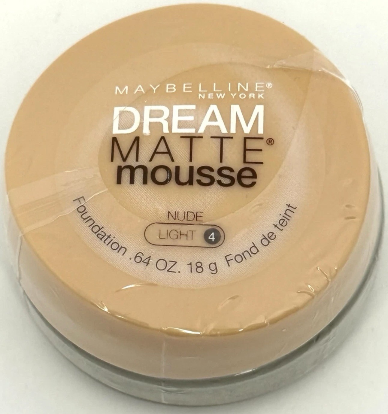 Maybelline Dream Matte Mousse Foundation, Nude Light 4, 0.64 oz