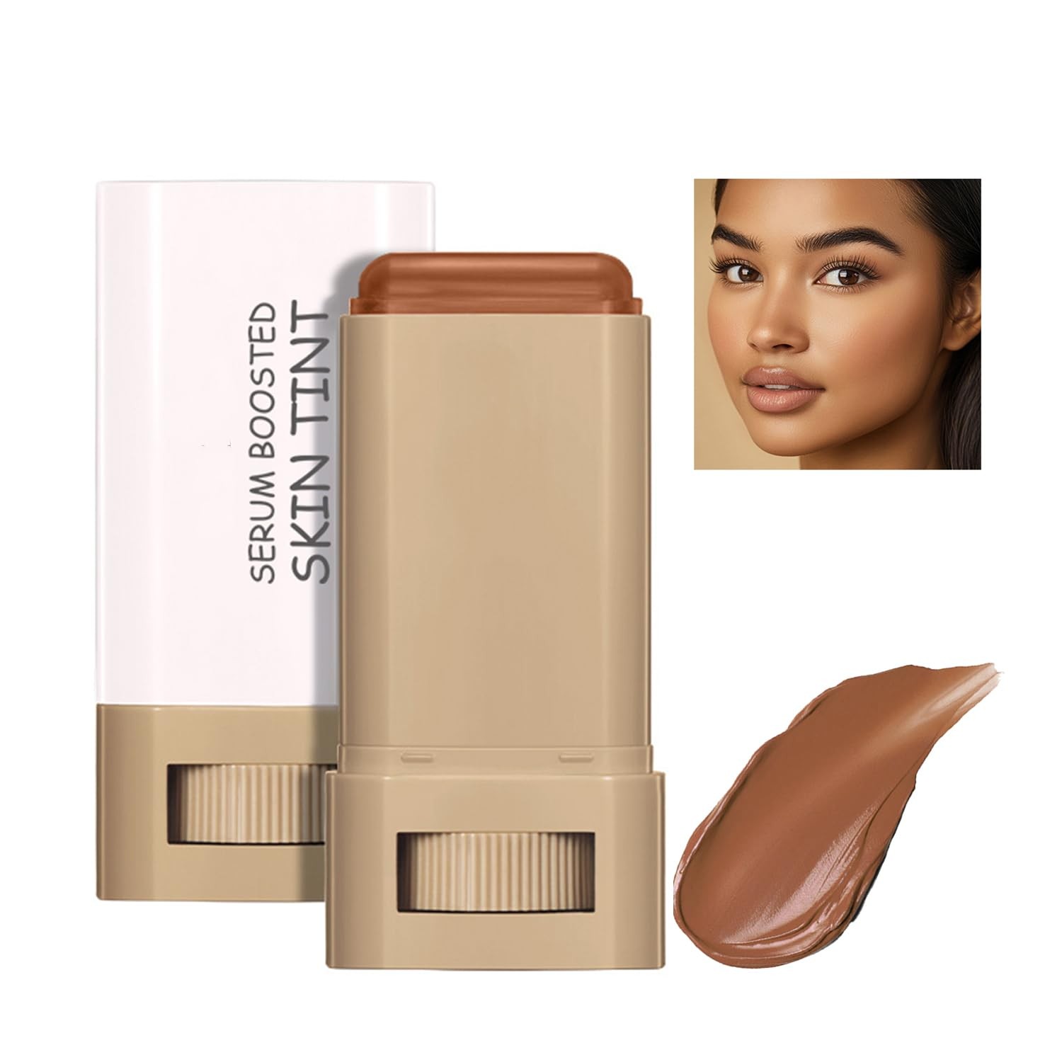 Foundation Stick Skin Tint & Contour Stick, SerumBoosted Beauty Balm, Builda…