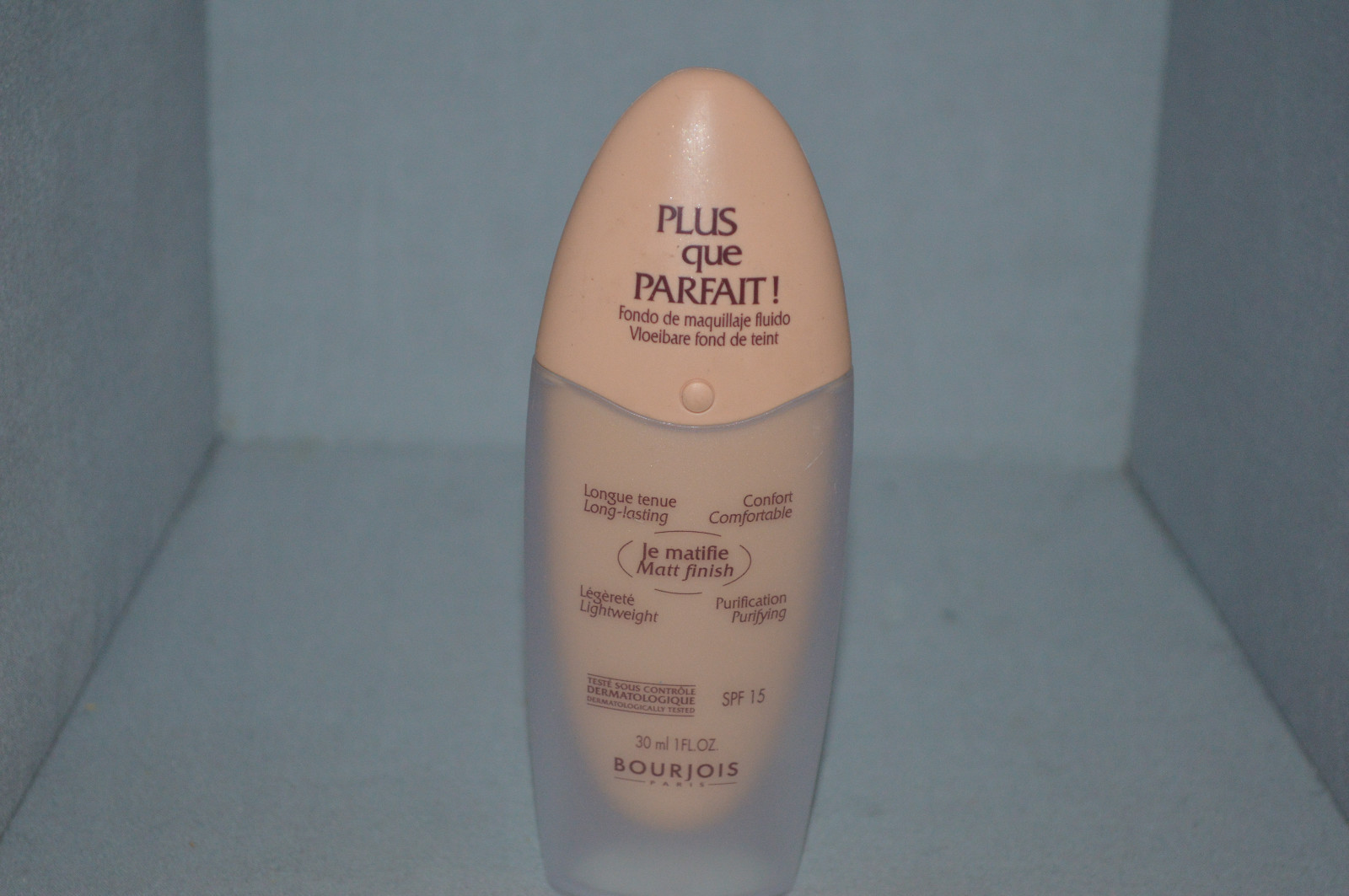 Bourjois Plus que Parfait Fluid SPF 15 Foundation 17 Cafe Parfait 1oz New