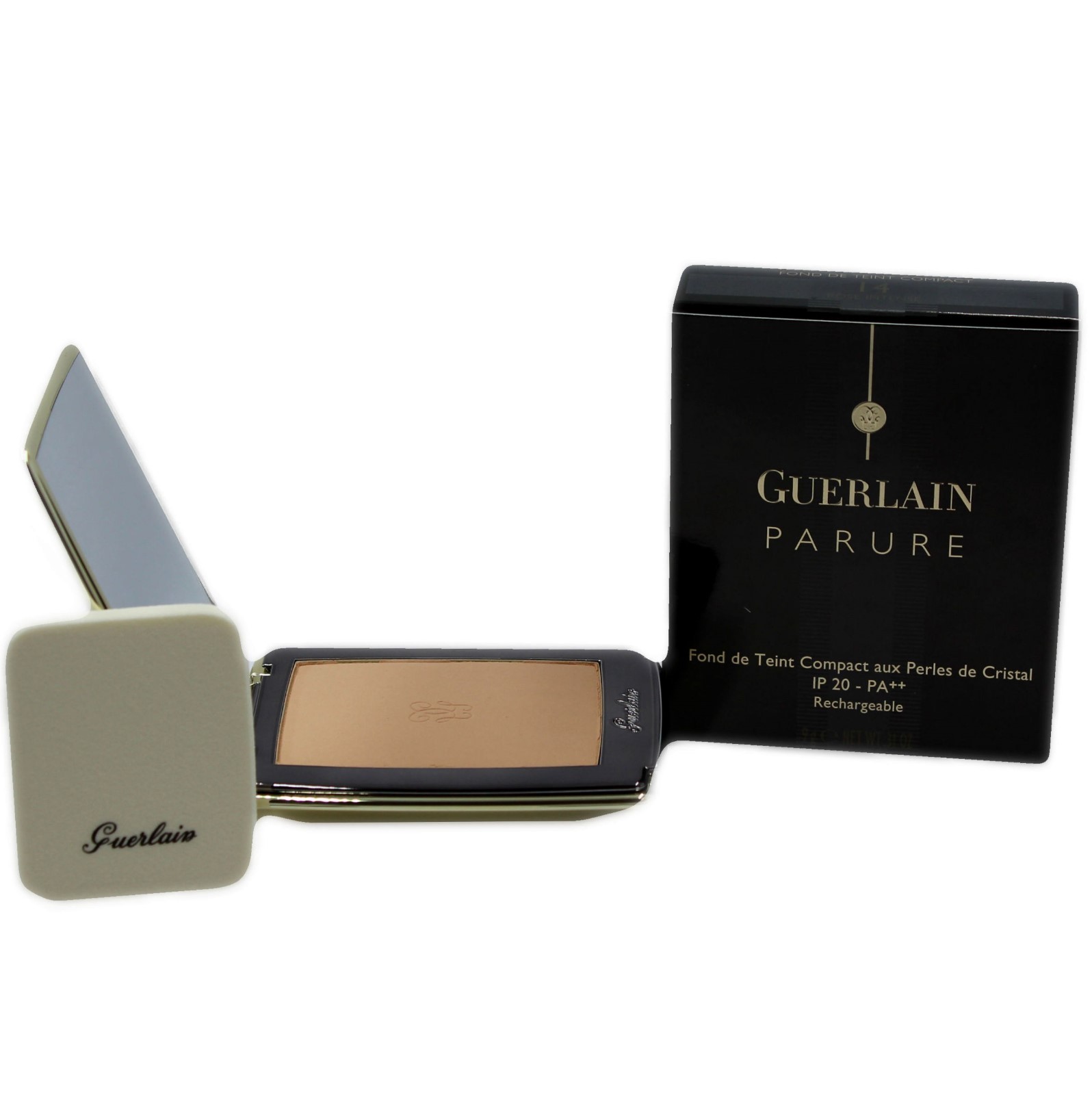 GUERLAIN PARURE COMPACT FOUNDATION CRYSTAL PEARLS SPF20 REFILLABLE 9G #14-G40944