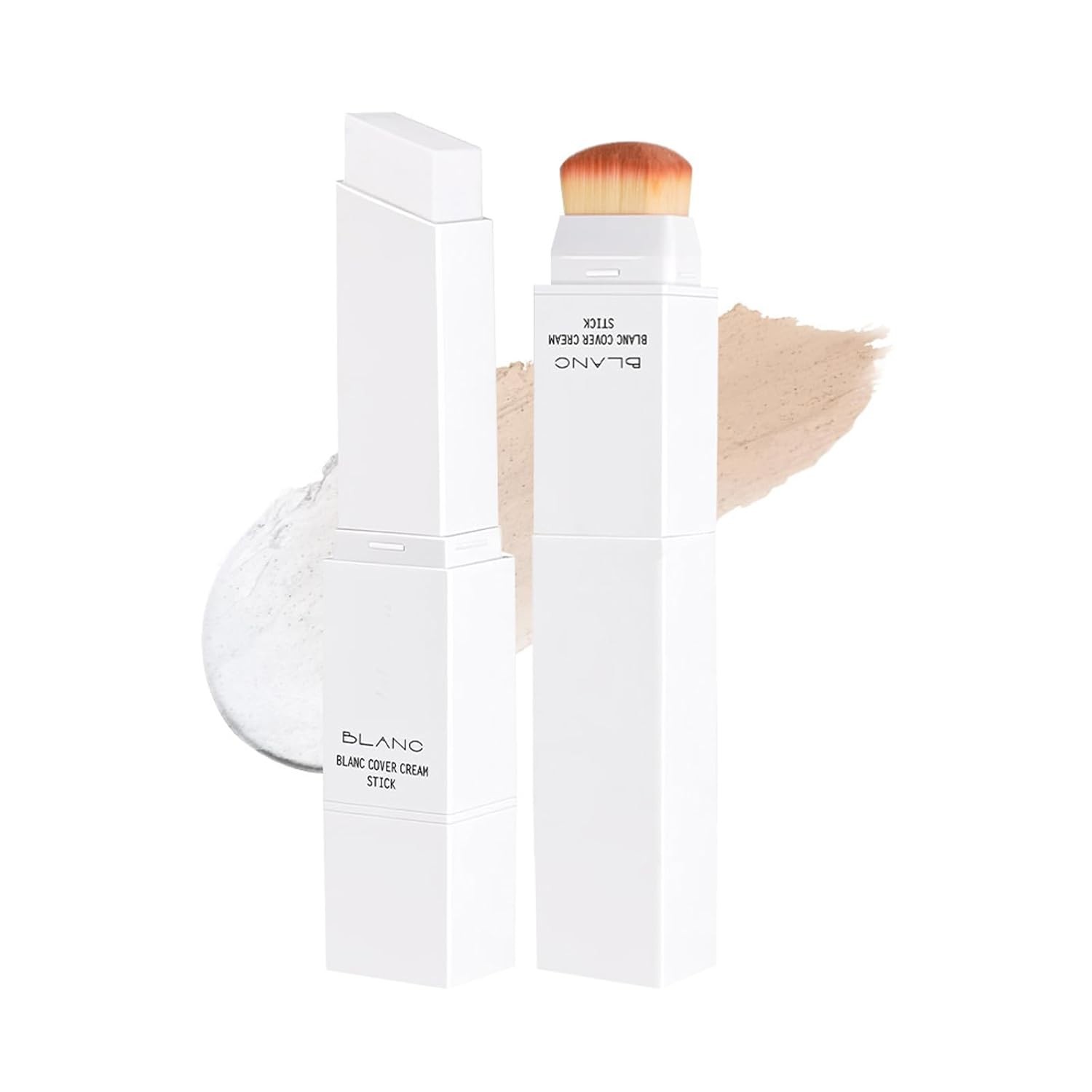 All-in-One Color Changing Foundation Stick with Brush – Natural Finish Makeup