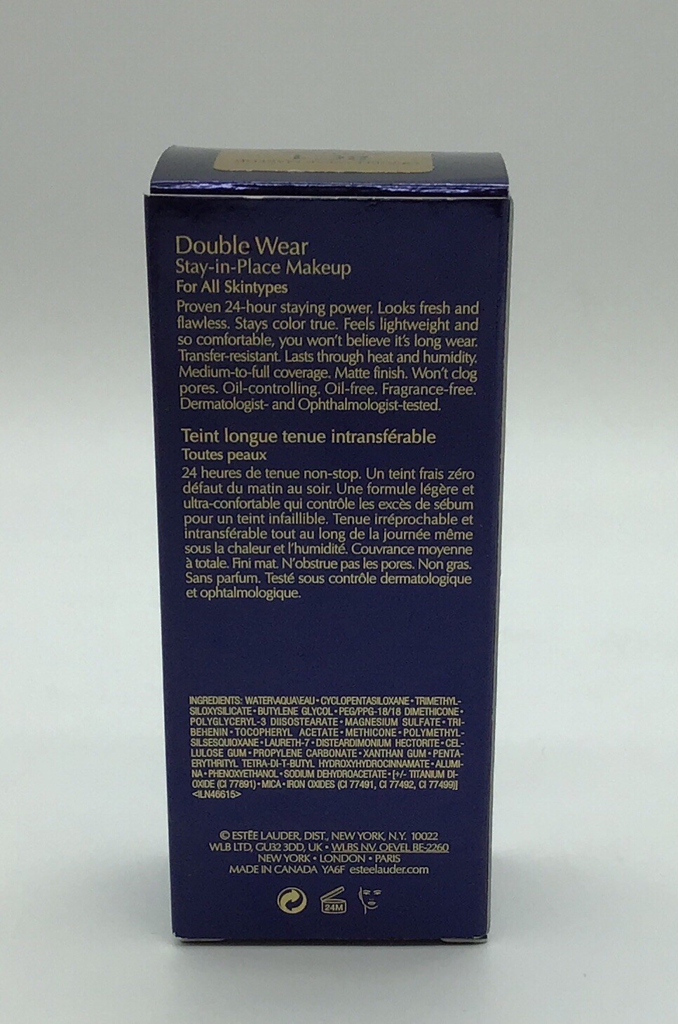ESTEE LAUDER DOUBLE WEAR STAY IN PLACE FOUNDATION 8C1 RICH JAVA 1 FL.OZ OPEN BOX