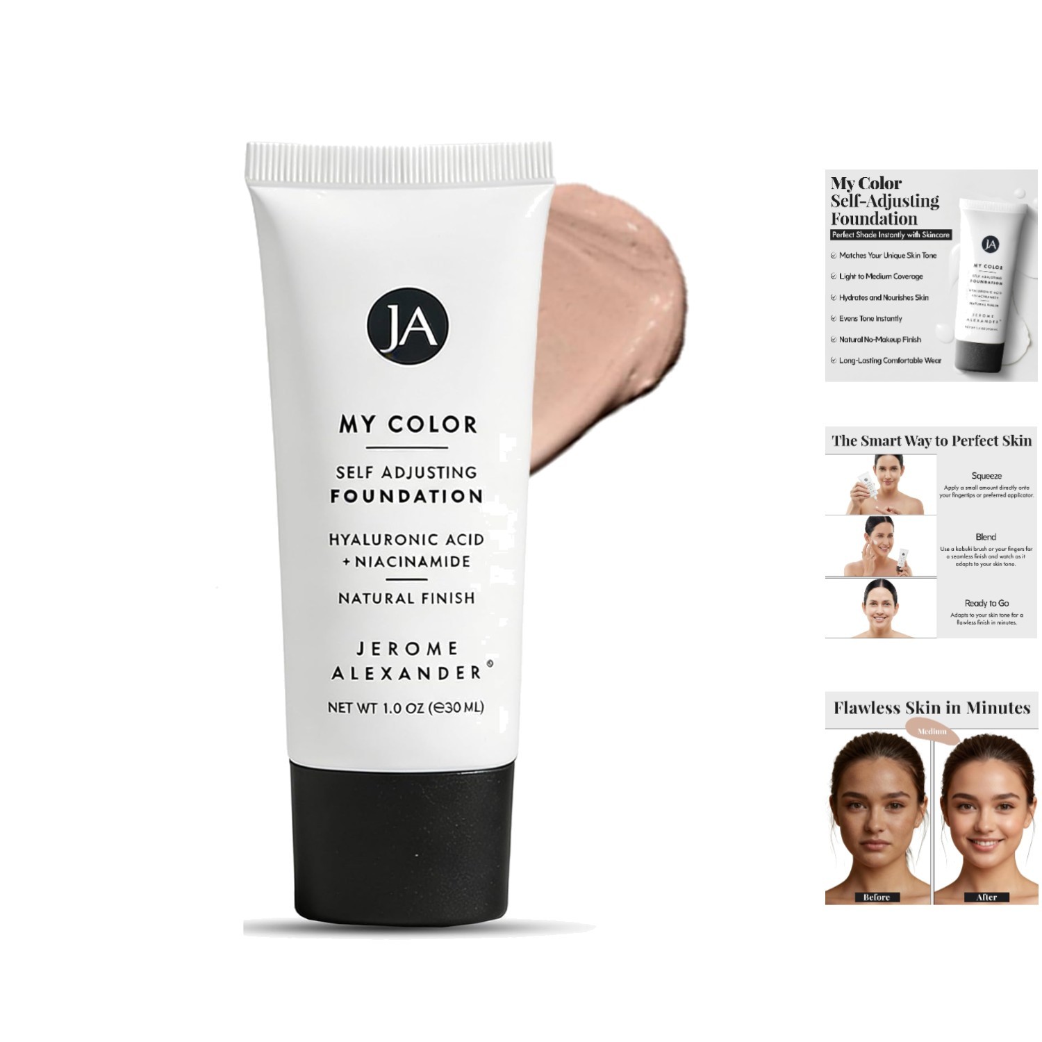 My Color Cream Foundation – Lightweight & Sweatproof, Adapts to Skin Tone, 1 oz