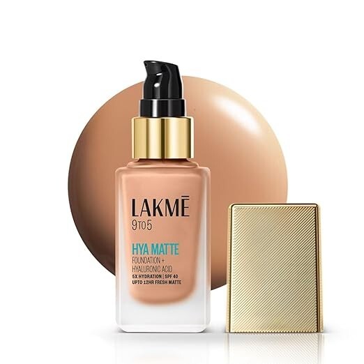 Lakme 9to5 Hya Matte Foundation + Hyaluronic Acid – 25 ml | Select Pack