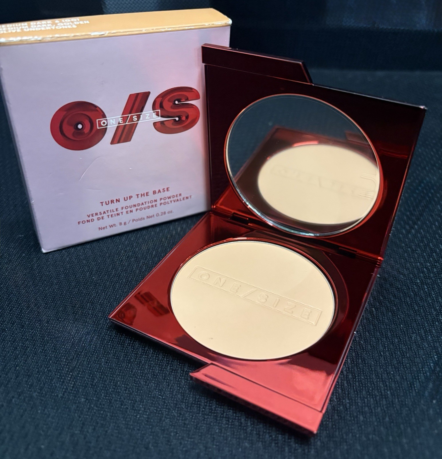 One Size Turn Up The Base Powder Foundation Medium Dark 8 Golden-Olive Undertone