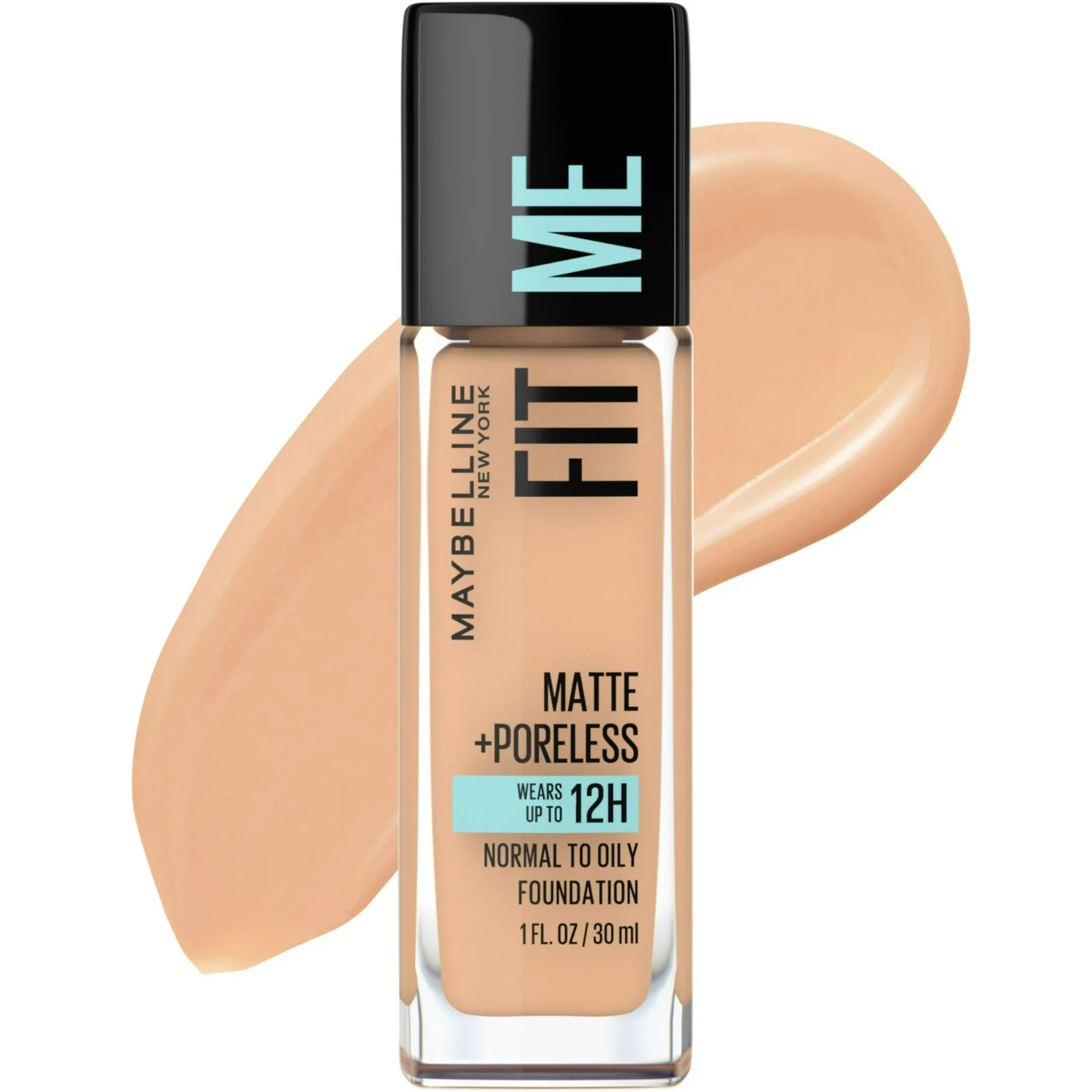Maybelline Fit Me Matte + Poreless Liquid Foundation Makeup, 130 Buff Beige