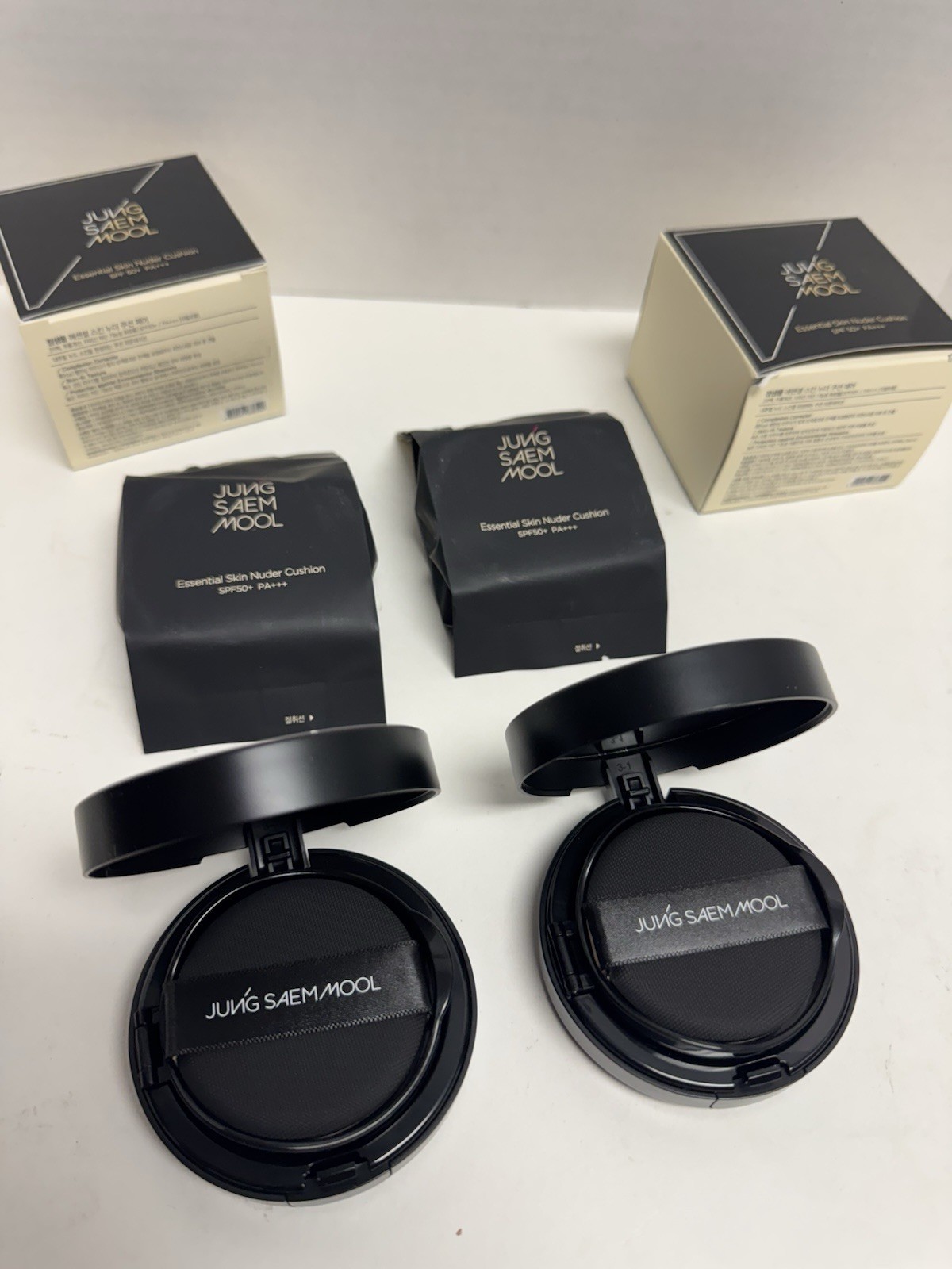 2 PACK JUNG SAEM MOOL Essential Skin Nuder Cushion SPF50+/PA+++ FAIR NEW