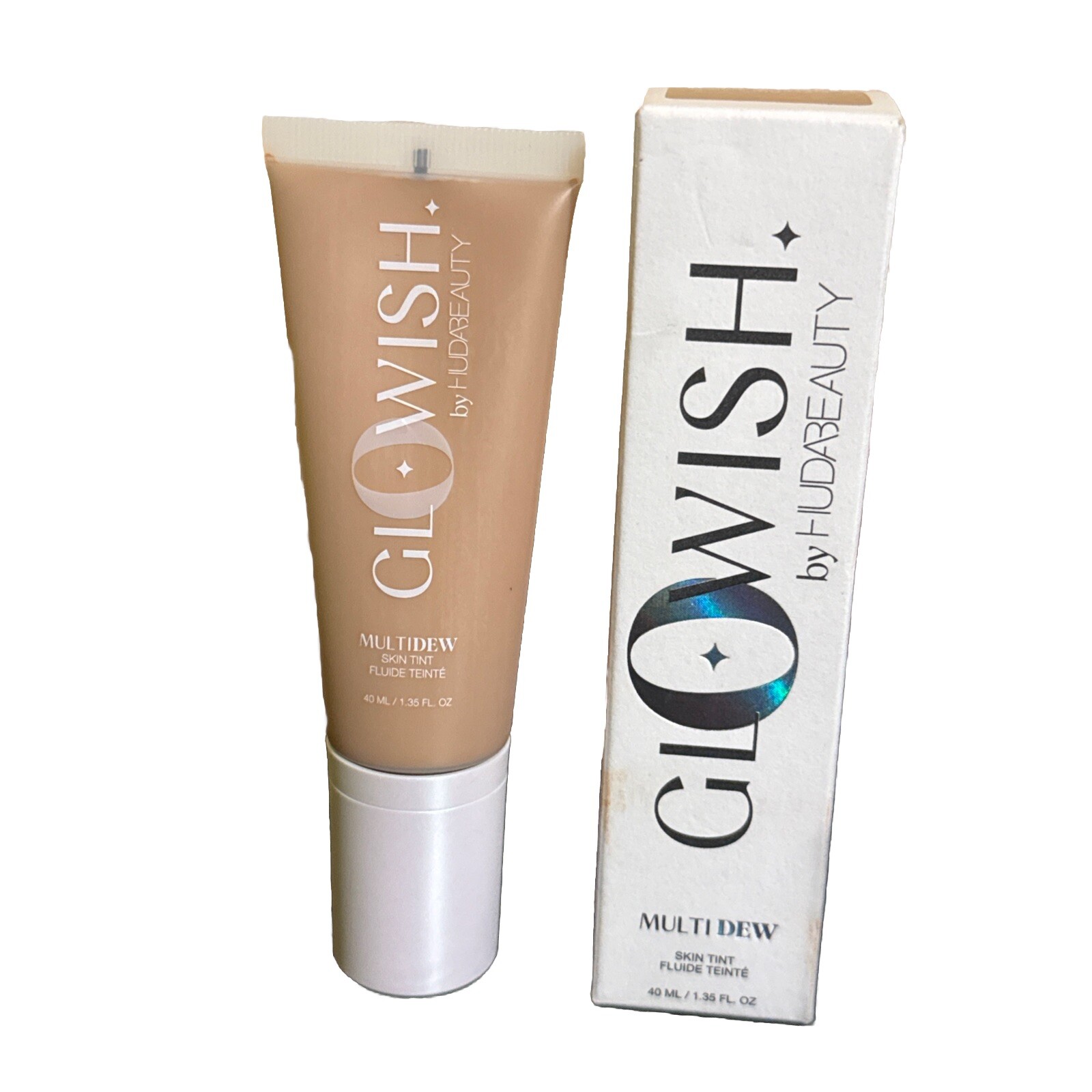 HUDA BEAUTY Glowish MultiDew Skin Tint Foundation – 06 Medium Tan – Authentic