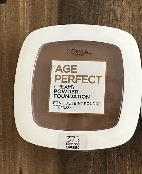 LOréal Age Perfect Creamy Powder Foundation Compact 375 Espresso .31oz 2 Pack