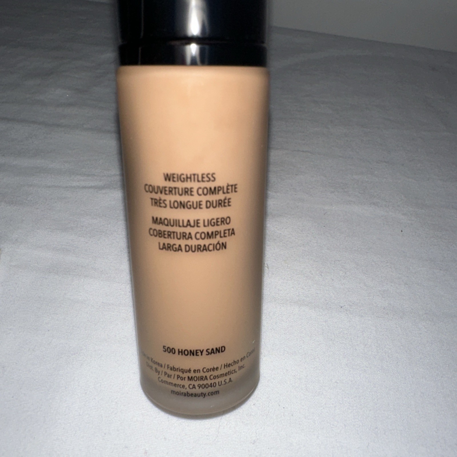 Moira Beauty Complete Coverage Foundation Shade 500 Honey Sand 30 Fluid Ounces