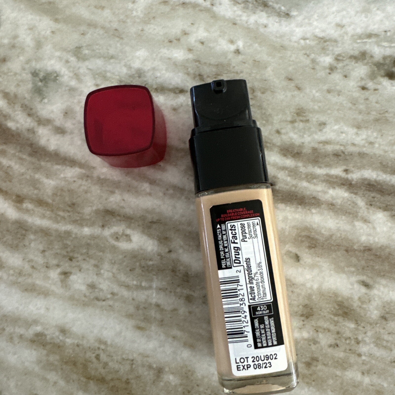 L’Oreal Paris Infallible 24hr Fresh Wear Foundation EXP 08/23 430 Ivory Buff
