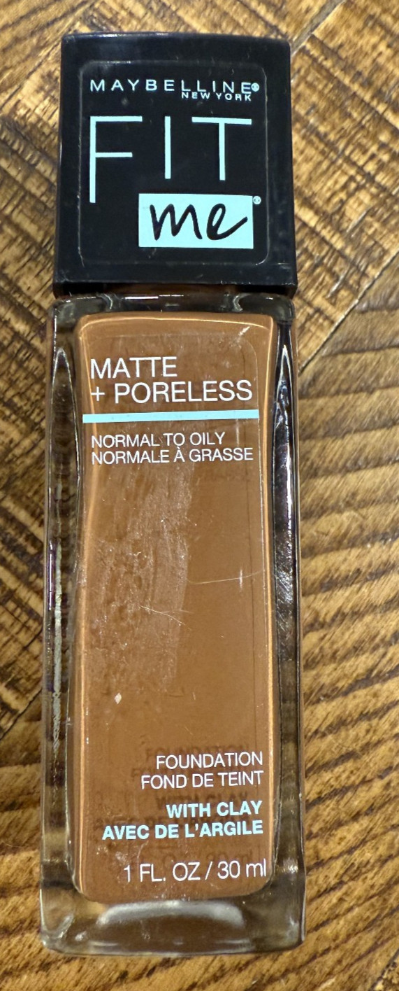 MAYBELLINE FIT ME FOUNDATION Matte + Poreless 1 oz Shade #368 Deep Golden NEW