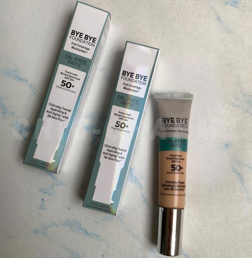 IT Cosmetics Bye Bye Foundation -Full Coverage Moisturizer 50 SPF- Free Shipping