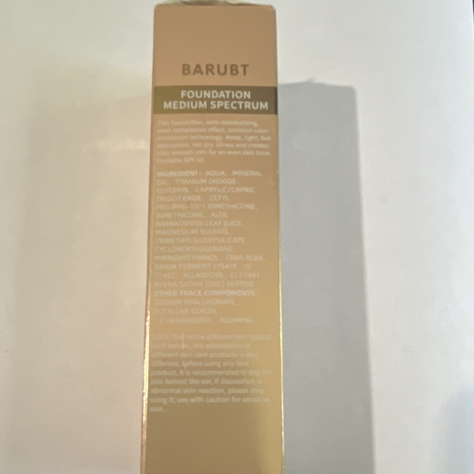BARUBT Medium Spectrum Serum Foundation Medium Coverage SPF 50 1.4 fl oz
