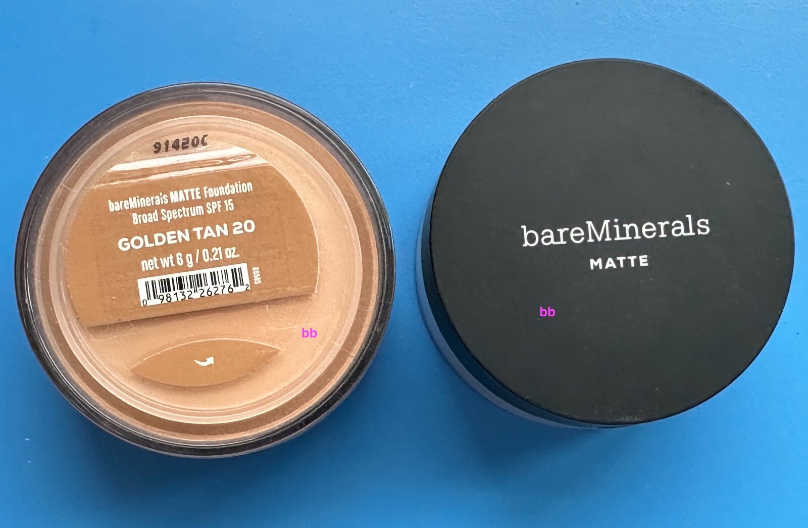 BareMinerals MATTE Foundation SPF15 6g/0.21 oz – GOLDEN Tan 20 100% Authentic