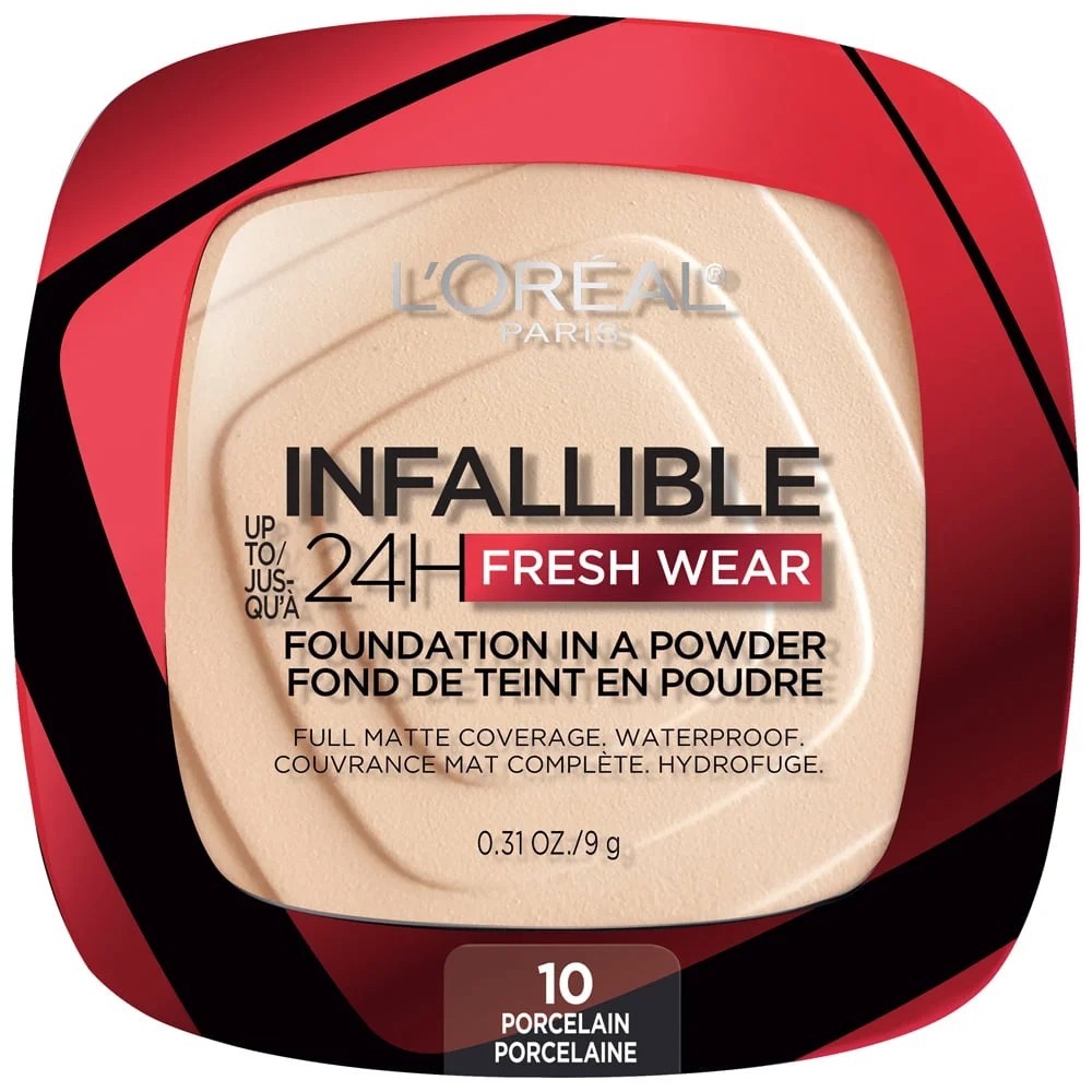 L Oreal Paris Infallible Fresh Wear 24 Hr Powder Foundation Makeup 010 Porcelai