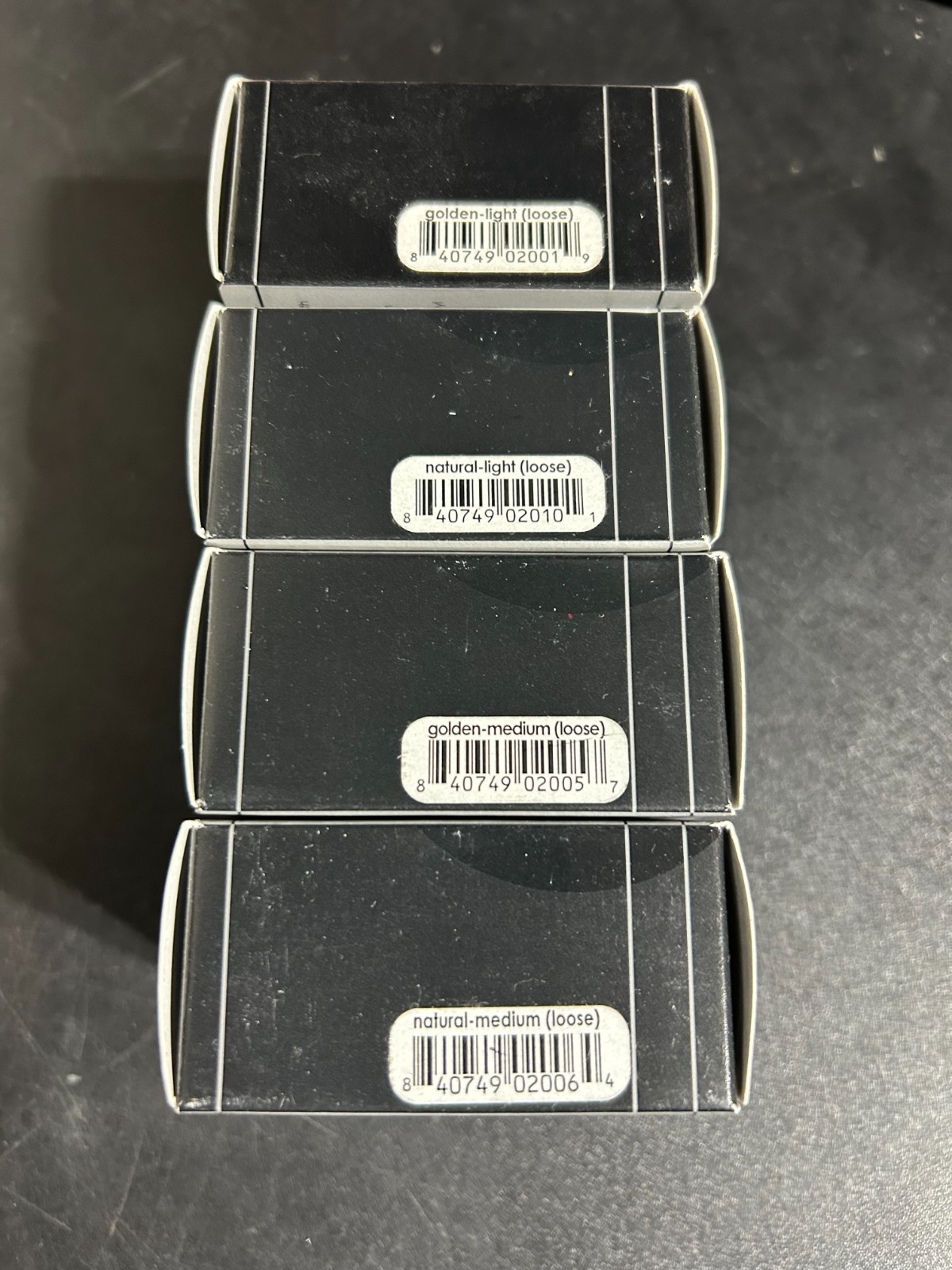 4 – Glo Minerals gloLoose Base Foundations 0.37 oz 4 colors 1 of each