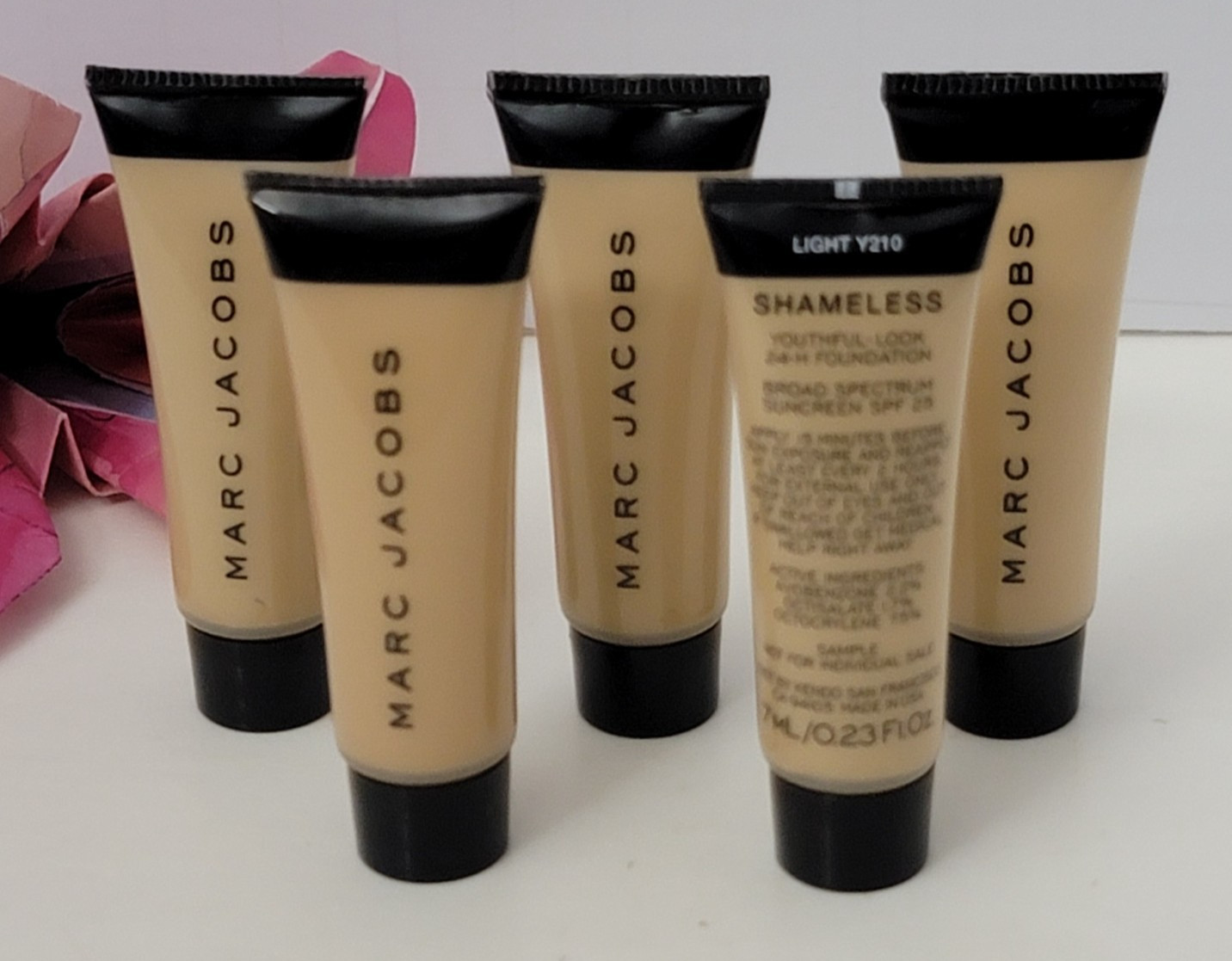 5 Pk MARC JACOBS SHAMELESS Youthful-Look 24H Foundation 0.23 oz PICK YOUR SHADE