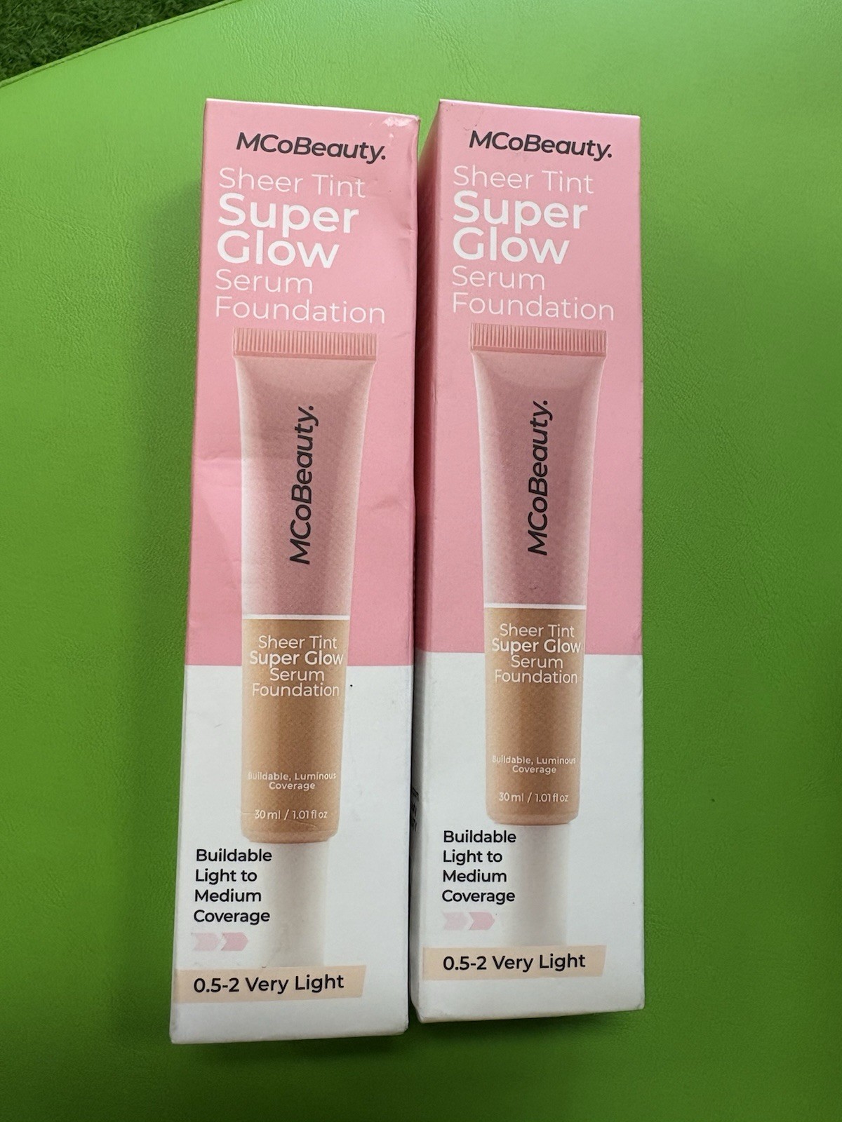 MCoBeauty Super Glow Sheer TINT Serum Foundation 0.5-2 Very Light X 2